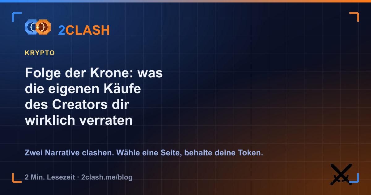 Folge der Krone: was die eigenen Käufe des Creators dir wirklich verraten