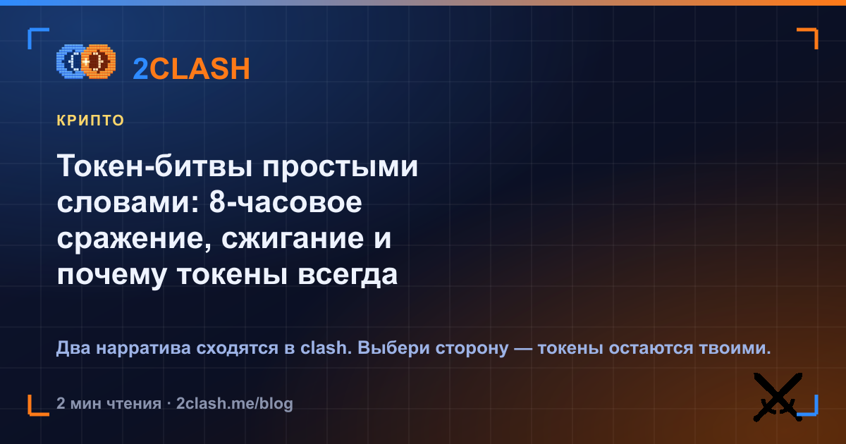 Токен-битвы простыми словами: 8-часовое сражение, сжигание и почему токены всегда твои